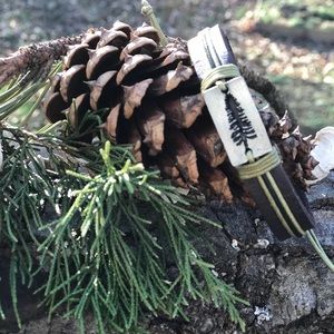 New Anju Tall Pine Leather Adjustable Bracelet